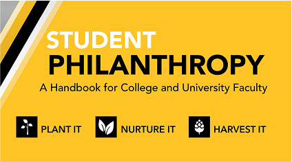Northern Kentucky University graphic for Student Philanthropy handbook featuring tagline “Plant it, Nurture it, Harvest it.”